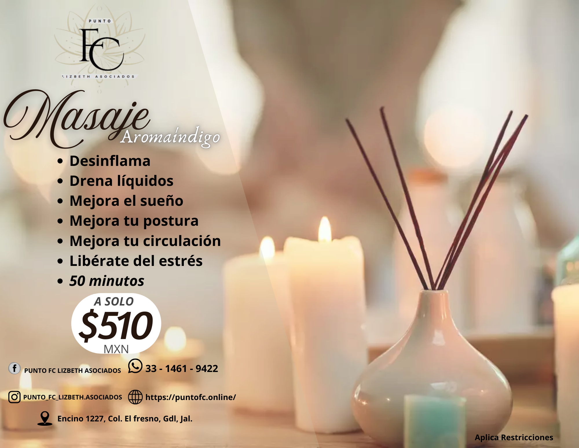 Masaje Aromaíndigo 50Min.
