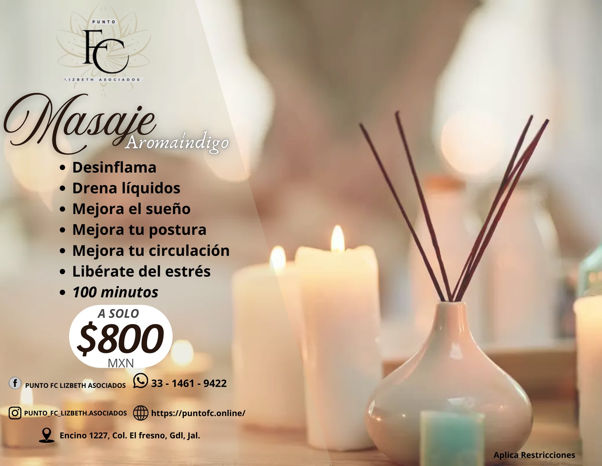 Masaje Aromaíndigo 100Min.