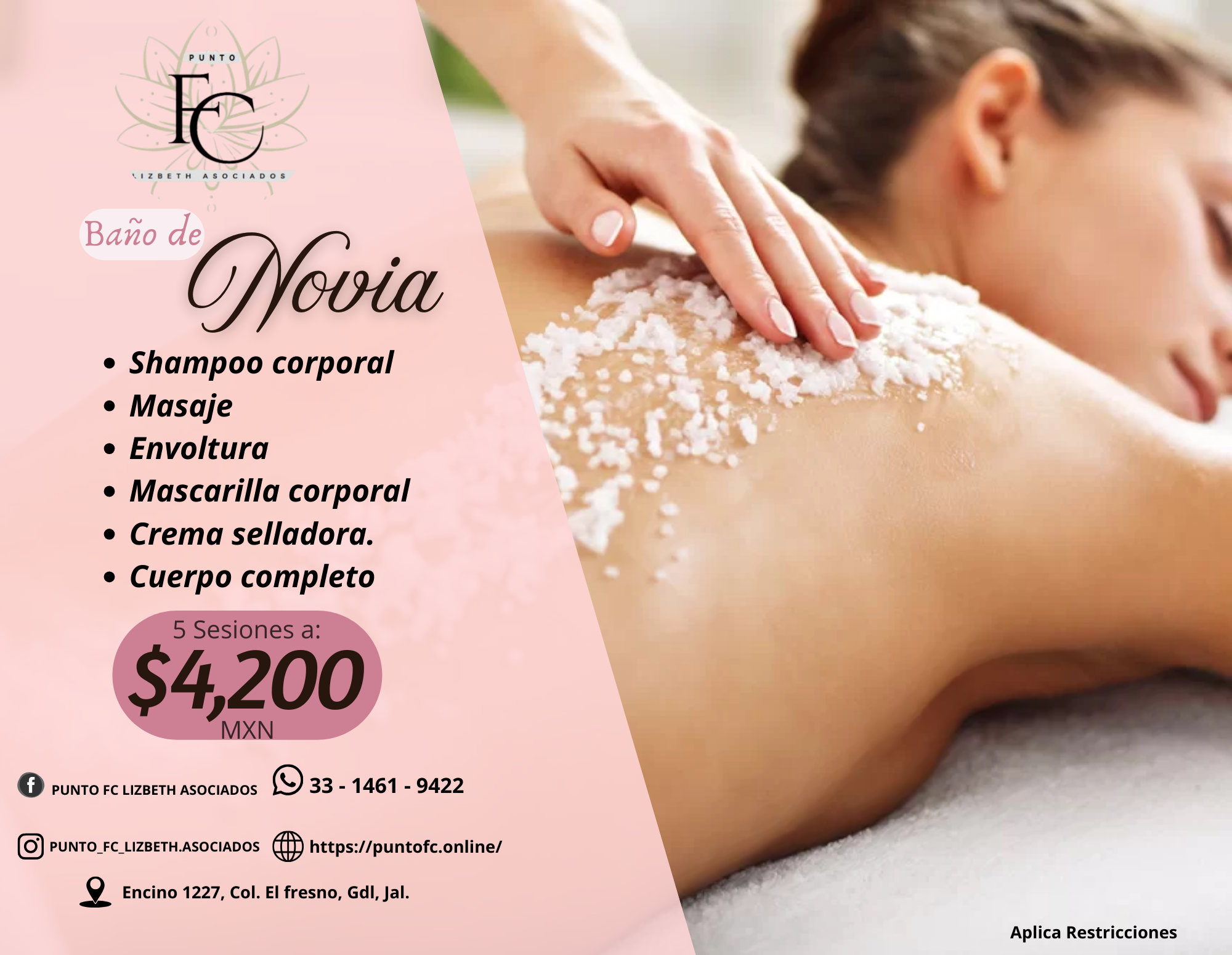 Baño de novia (5 Sesiones)