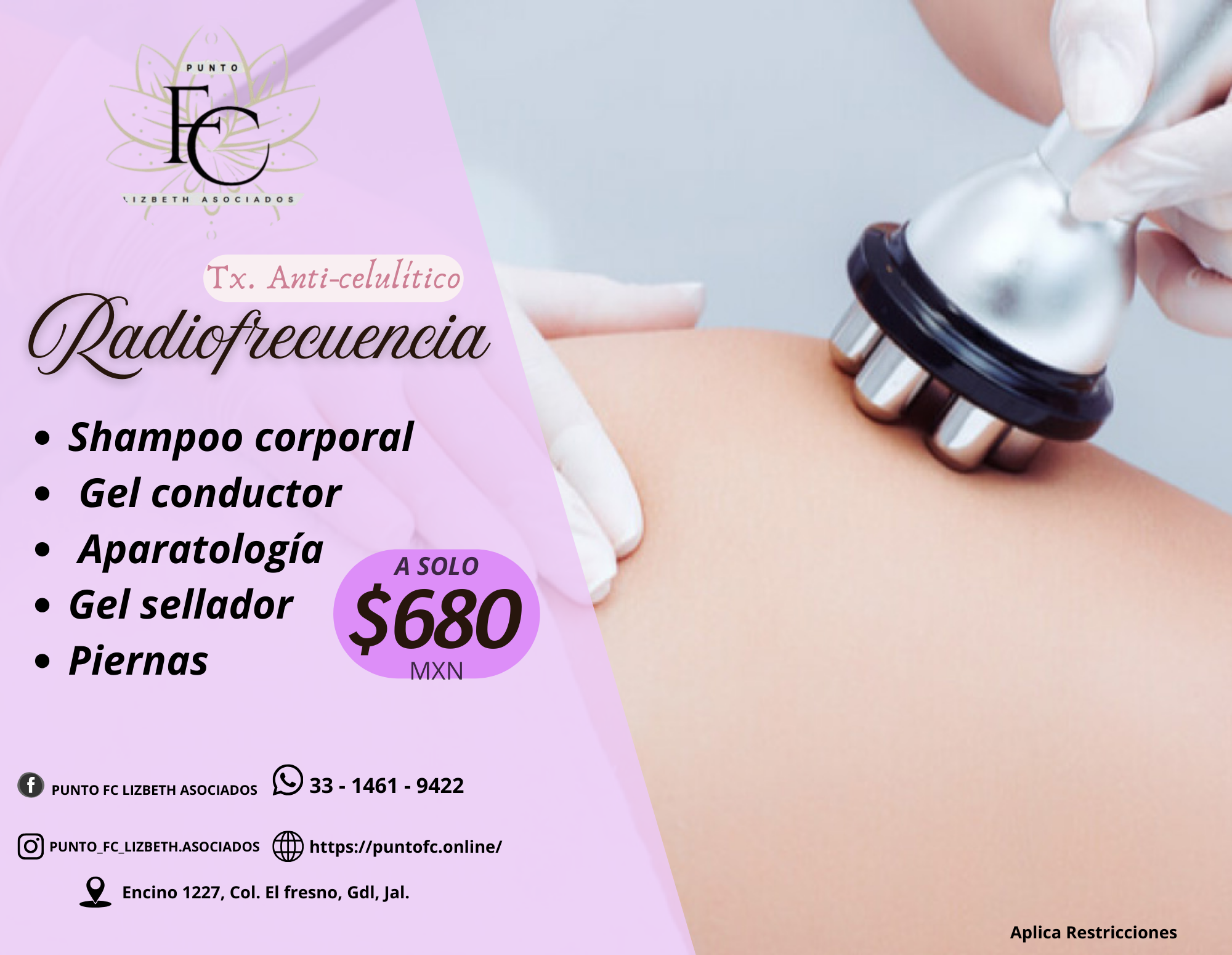 Tx. Anti-celulítico Radiofrecuencia